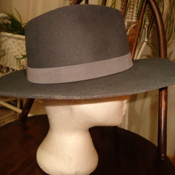 FIRM NWT Anthropologie Wyeth Felted Rancher Hat Blue O/S - Picture 8 of 15